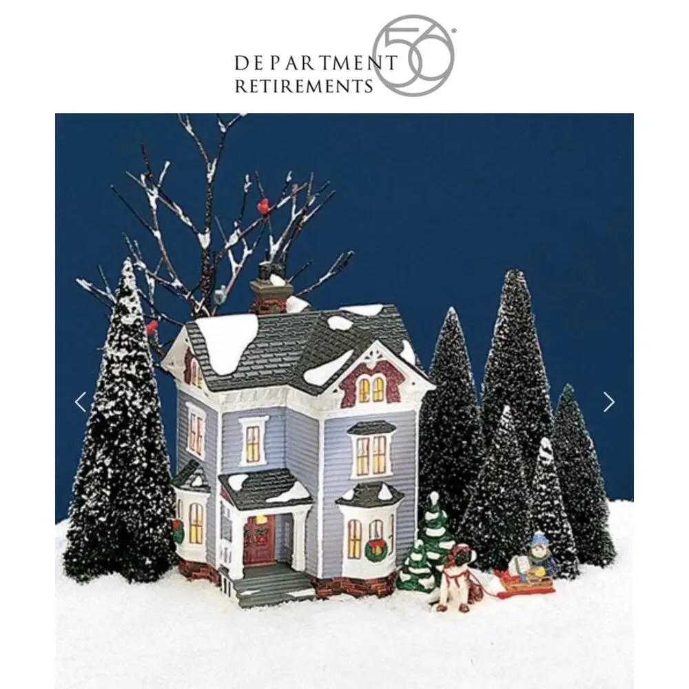 Vintage 1994 Dept 56 “GLENHAVEN HOUSE” Snow Village Lighted Handpainted Org Box